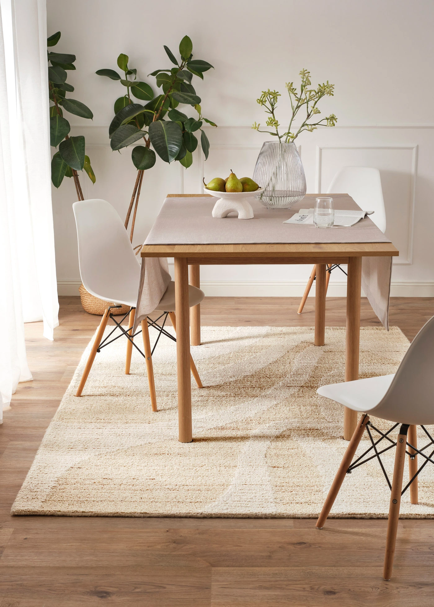 Tafelkleed met linnen • taupe • bonprix online shop