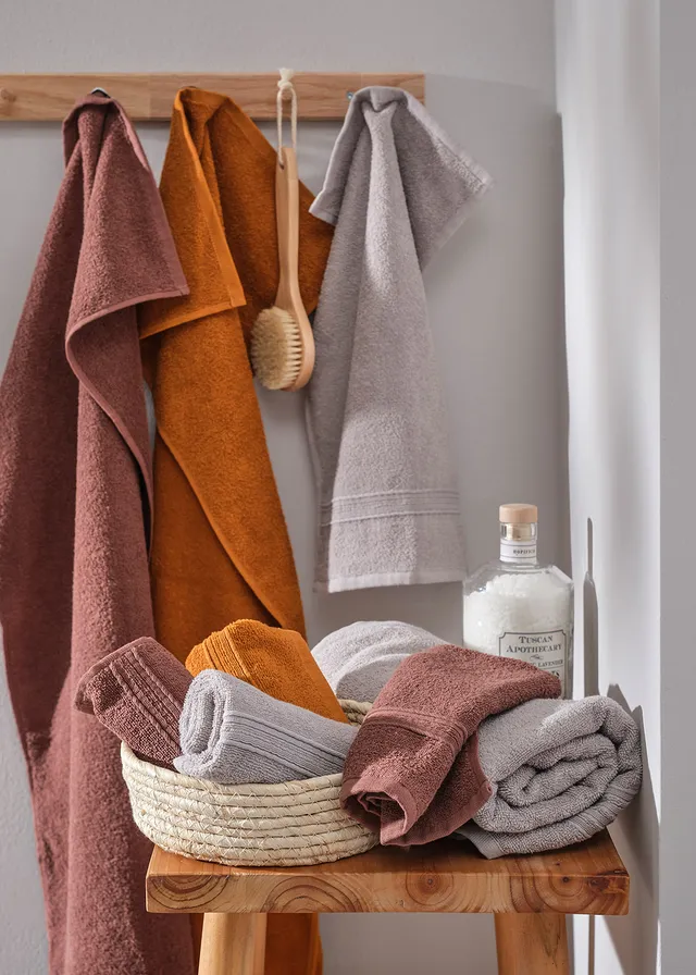 Serviette de toilette en coton • marron • Boutique bonprix
