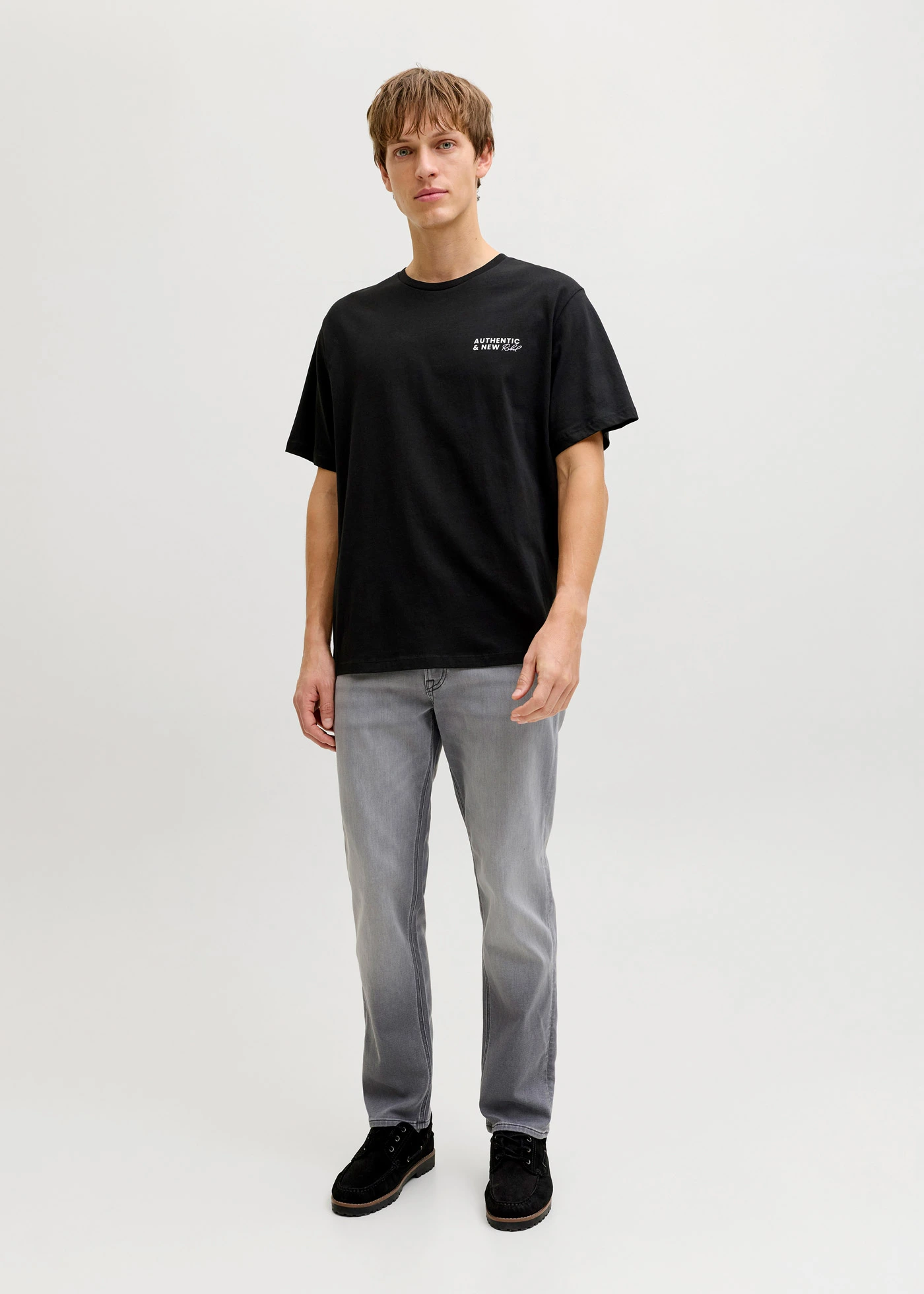 JJ REBEL T-shirt van puur katoen • zwart met print • bonprix online shop