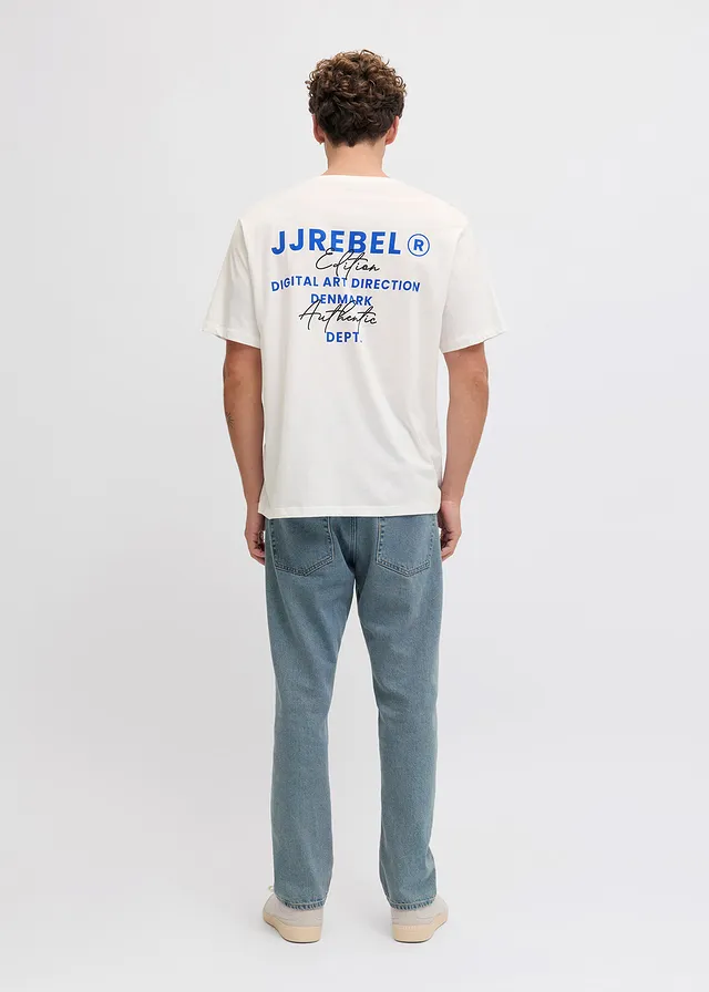 T-shirt JJ REBEL 100% coton, Couleur: blanc imprimé