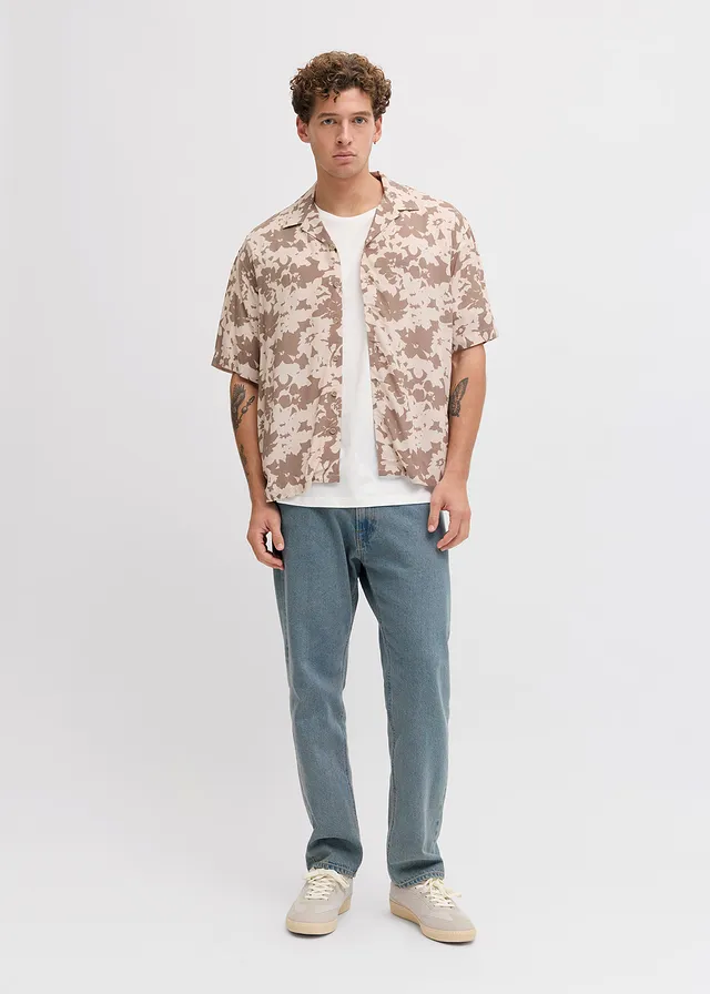 JJ REBEL T-shirt van puur katoen, Kleur: wit met print