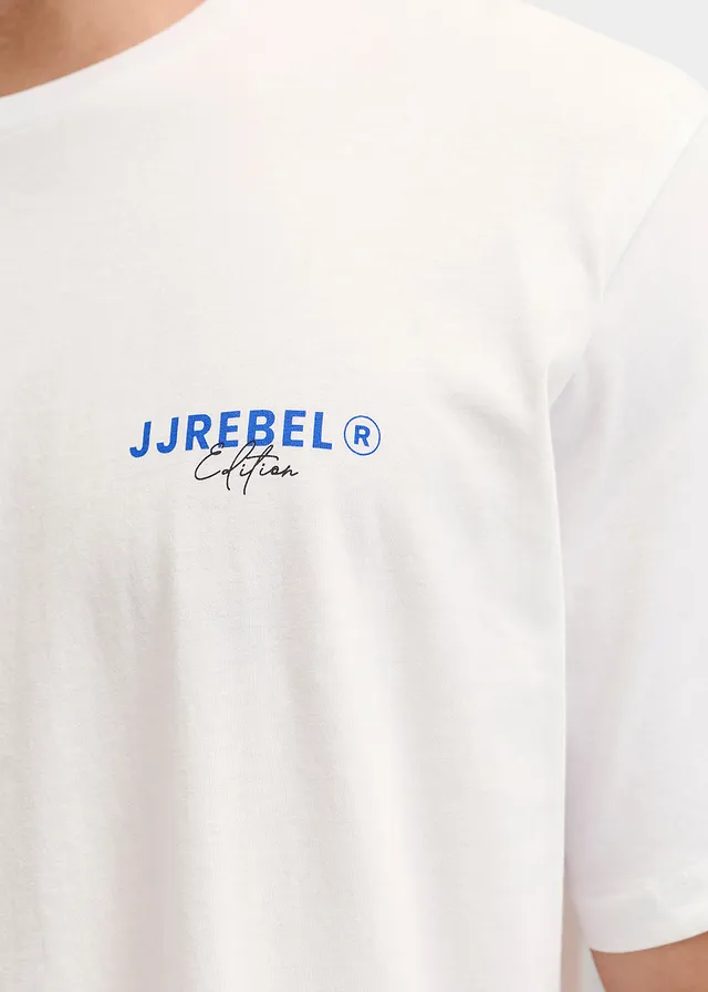 JJ REBEL T-shirt van puur katoen • wit met print • product-page.page-title-suffix