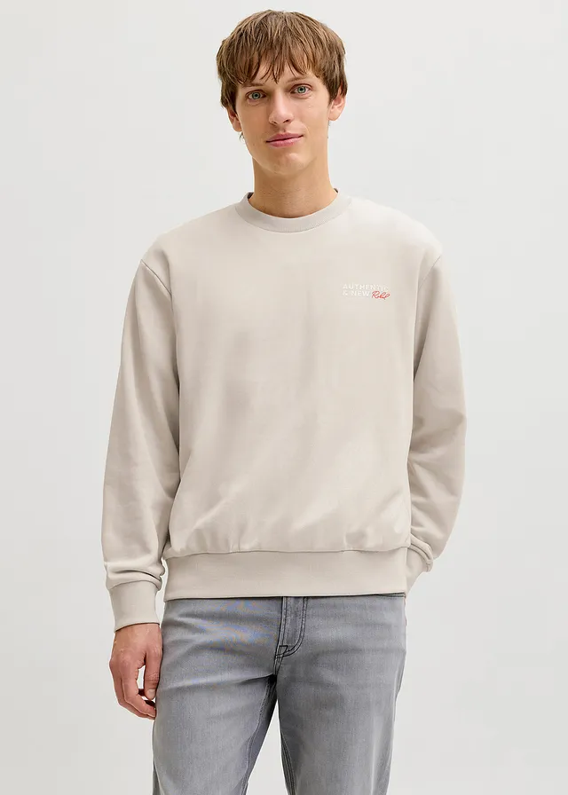 Sweat-shirt JJ REBEL, regular, Couleur: beige imprimé