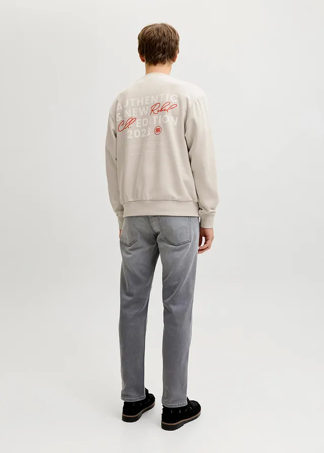 Sweat-shirt JJ REBEL, regular, Couleur: beige imprimé