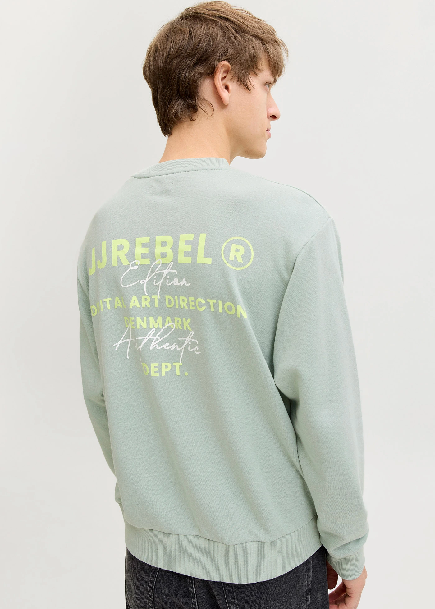 Sweat-shirt JJ REBEL, regular • gris vert • Boutique bonprix