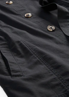 Vest met riem, van katoen • zwart • bonprix online shop