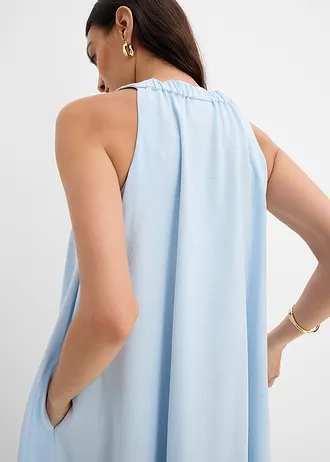 Robe midi fluide et évasée • bleu poudré • Boutique bonprix