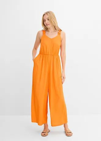 Jumpsuit van soepele viscose • feloranje • bonprix online shop
