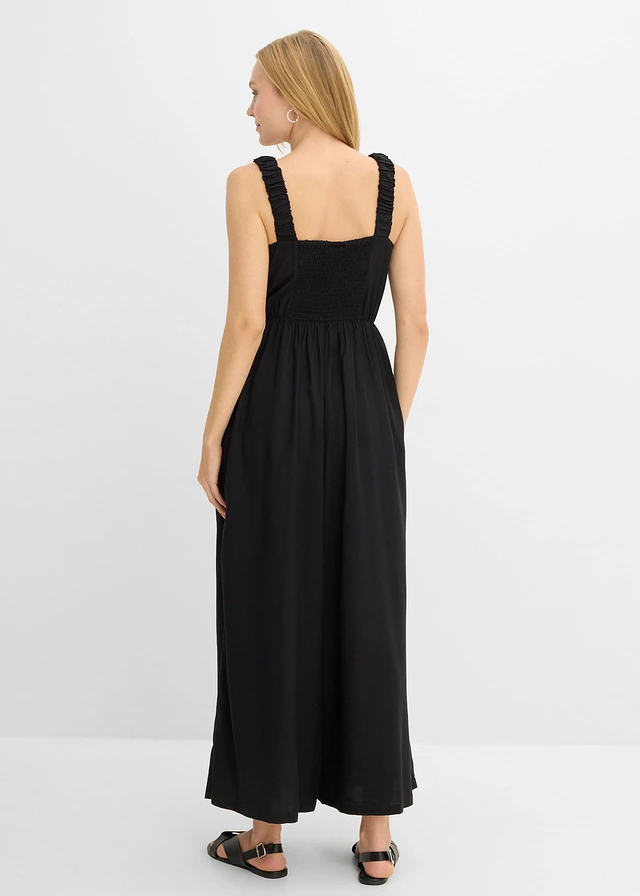 Combinaison en viscose fluide, Couleur: noir