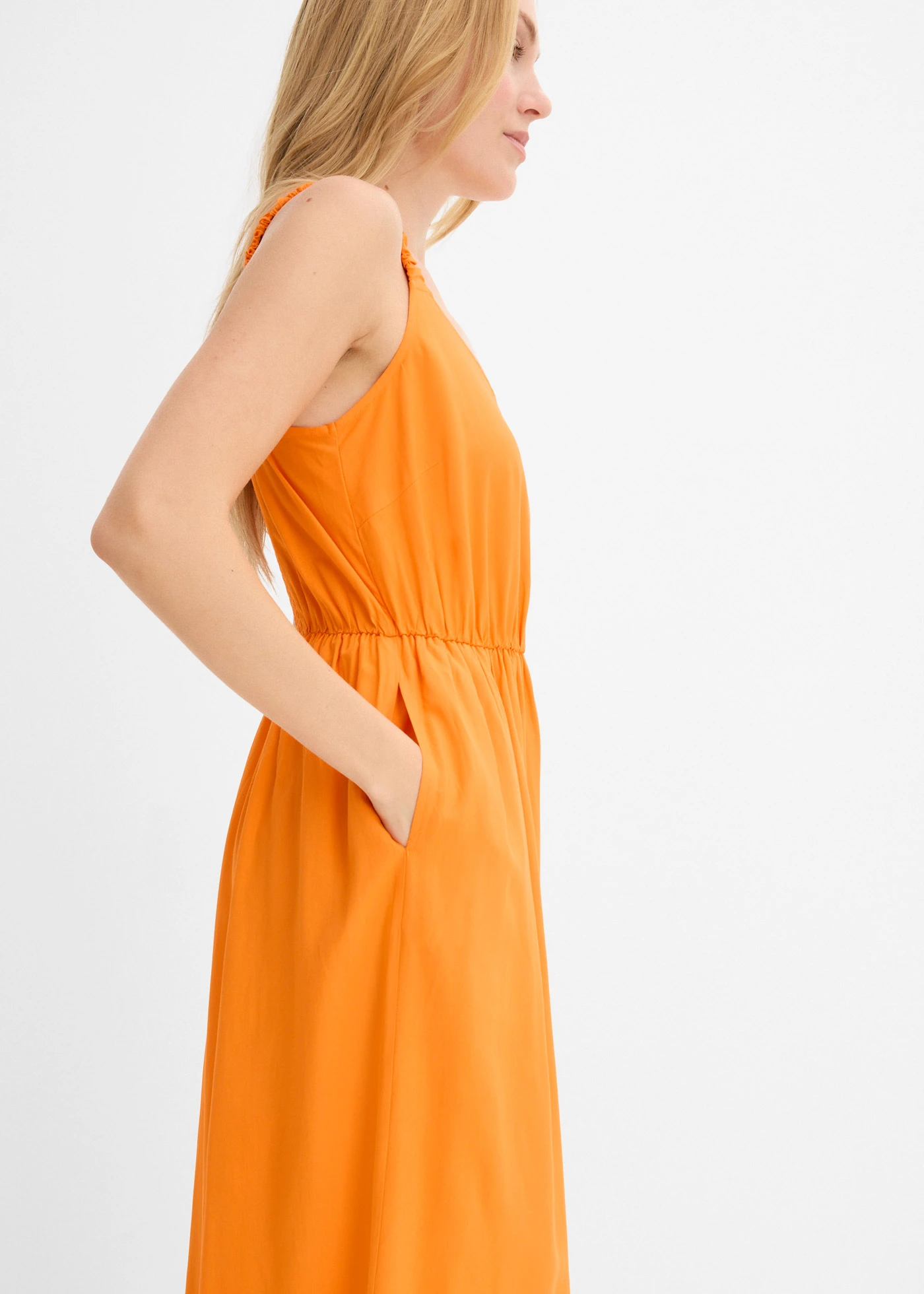 Jumpsuit van soepele viscose • feloranje • bonprix online shop