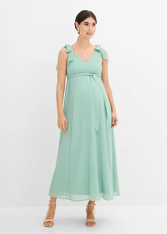 2-in-1 zwangerschaps- en borstvoedingsjurk met verstelbare bandjes • pastelgroen • bonprix online shop