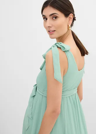 Rochie de gravide 2 în 1, cu funcție de alăptare și bretele ajustabile • verde pastel • magazin bonprix