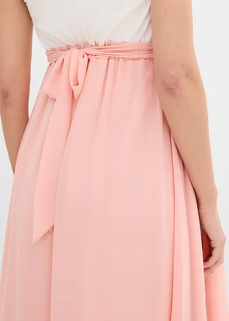 Elegante zwangerschapsjurk met borstvoedingsfunctie • wit-zoet roze • bonprix online shop