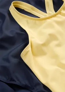Lot de 2 maillots 1 pièce • bleu marine+jaune clair • Boutique bonprix