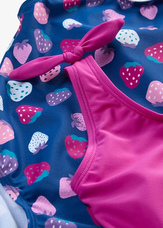 Badpak (set van 2), Kleur: gentiaanblauw met print