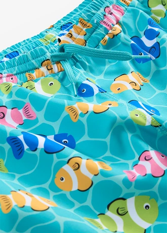 Short de bain • turquoise multicolore imprimé • Boutique bonprix