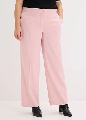 Marlene Dietrich broek met sierknopen, Kleur: asroze