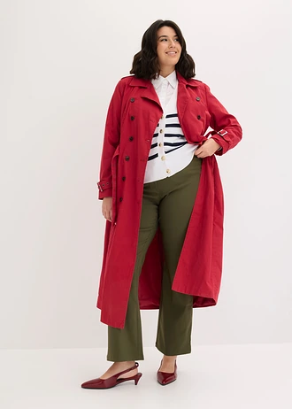 Stretch broek, bootcut, Kleur: donkerolijfgroen