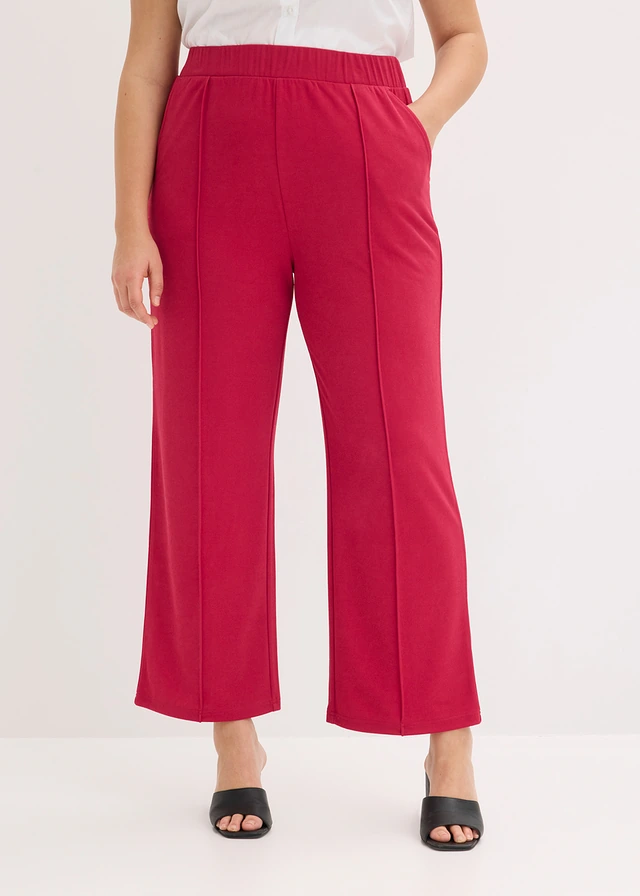 Instapbroek van stevige interlock, Kleur: bessenrood