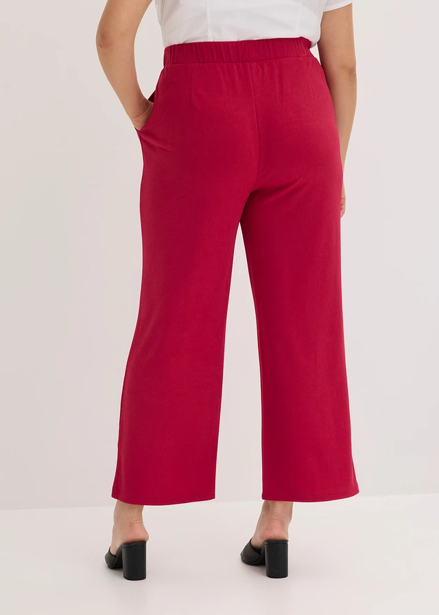 Instapbroek van stevige interlock, Kleur: bessenrood