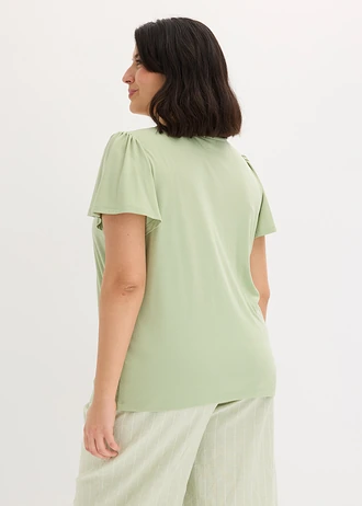 T-shirt boutonné, Couleur: vert pâle