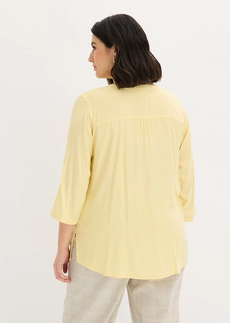 Blouse en viscose fluide, Couleur: jaune pastel
