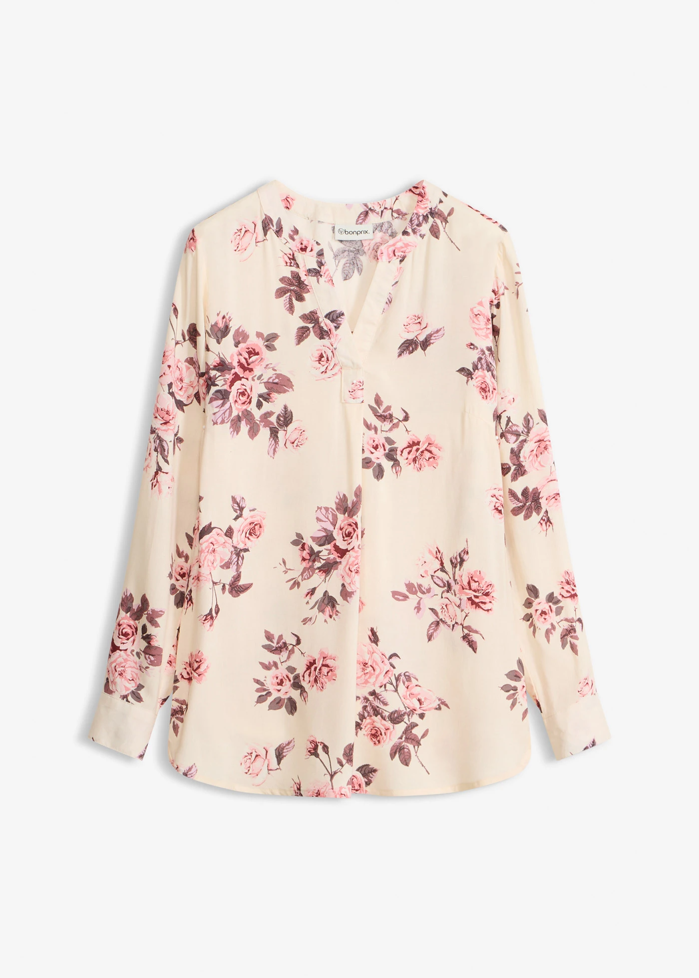 Blouse-tunique • beige galet/rose clair floral • Boutique bonprix