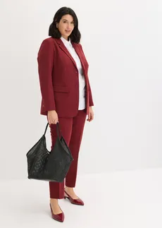 Costum cu pantaloni, culoare: roșu rubiniu