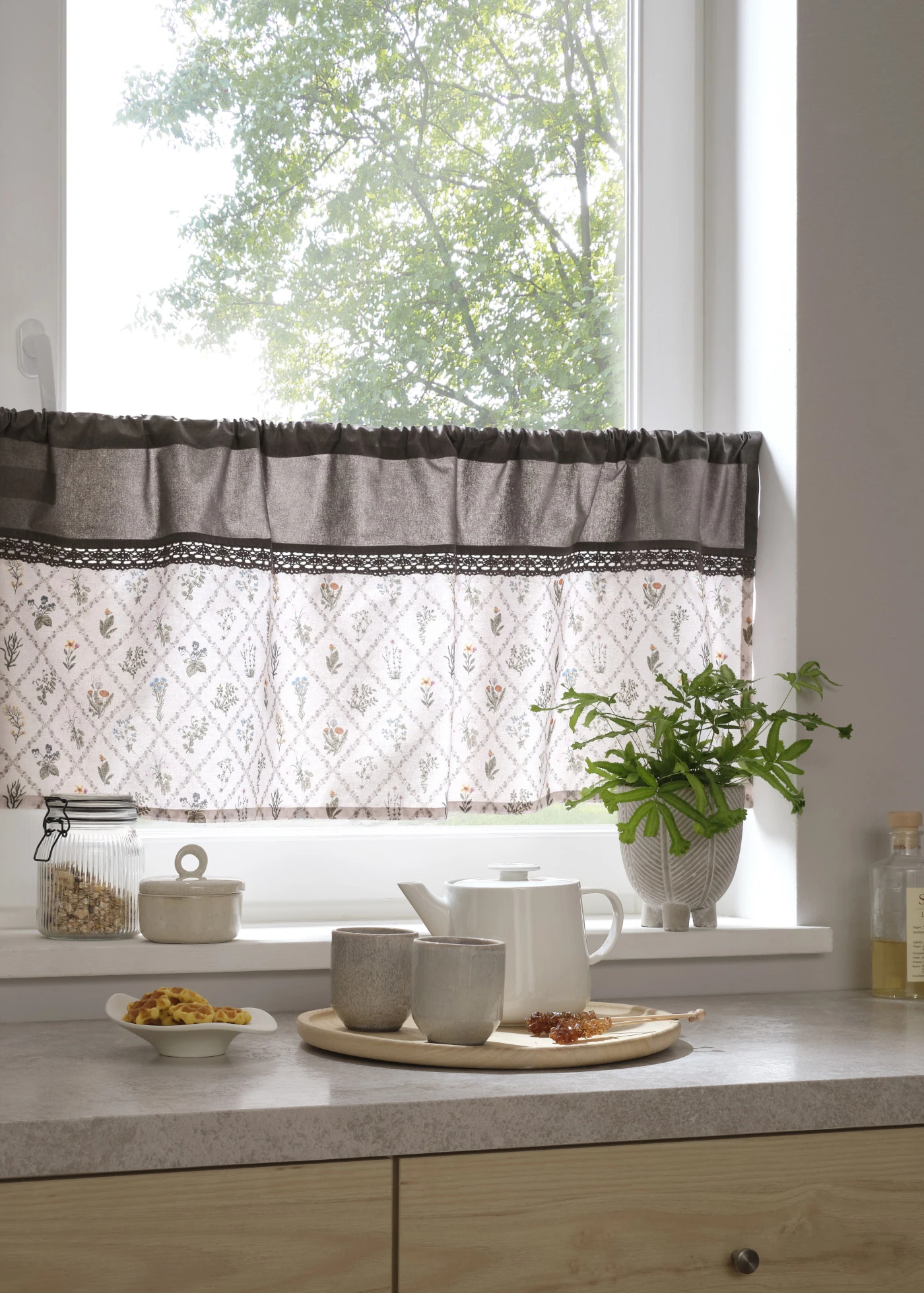 Valletje van biologisch katoen • grijs-beige • bonprix online shop