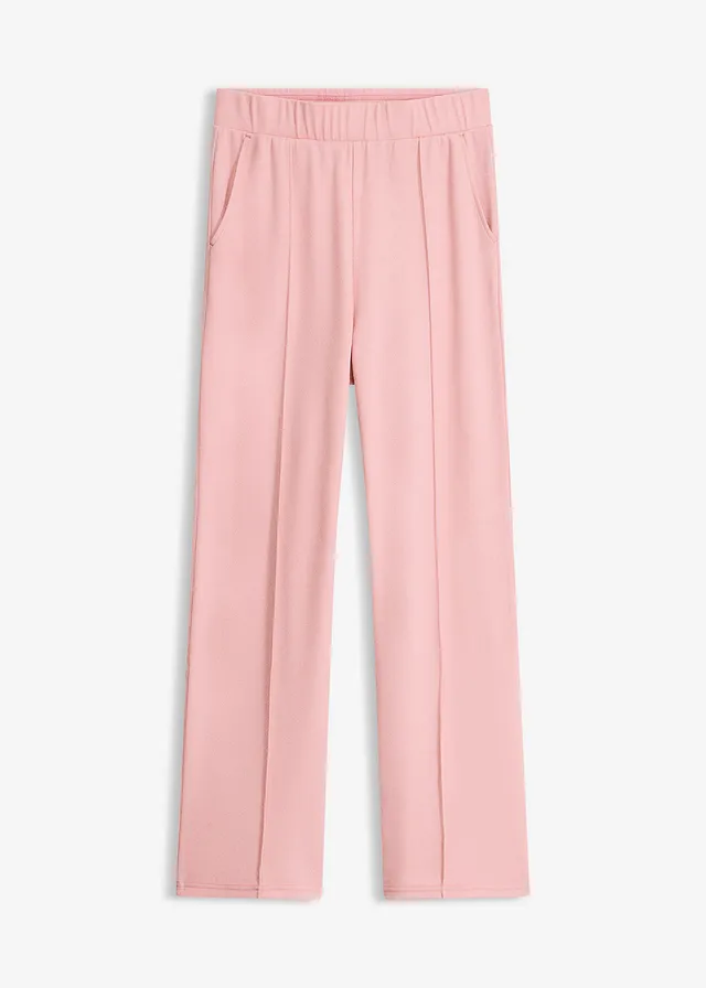 Pantalon élastiqué en interlock épais • rose cendré • Boutique bonprix