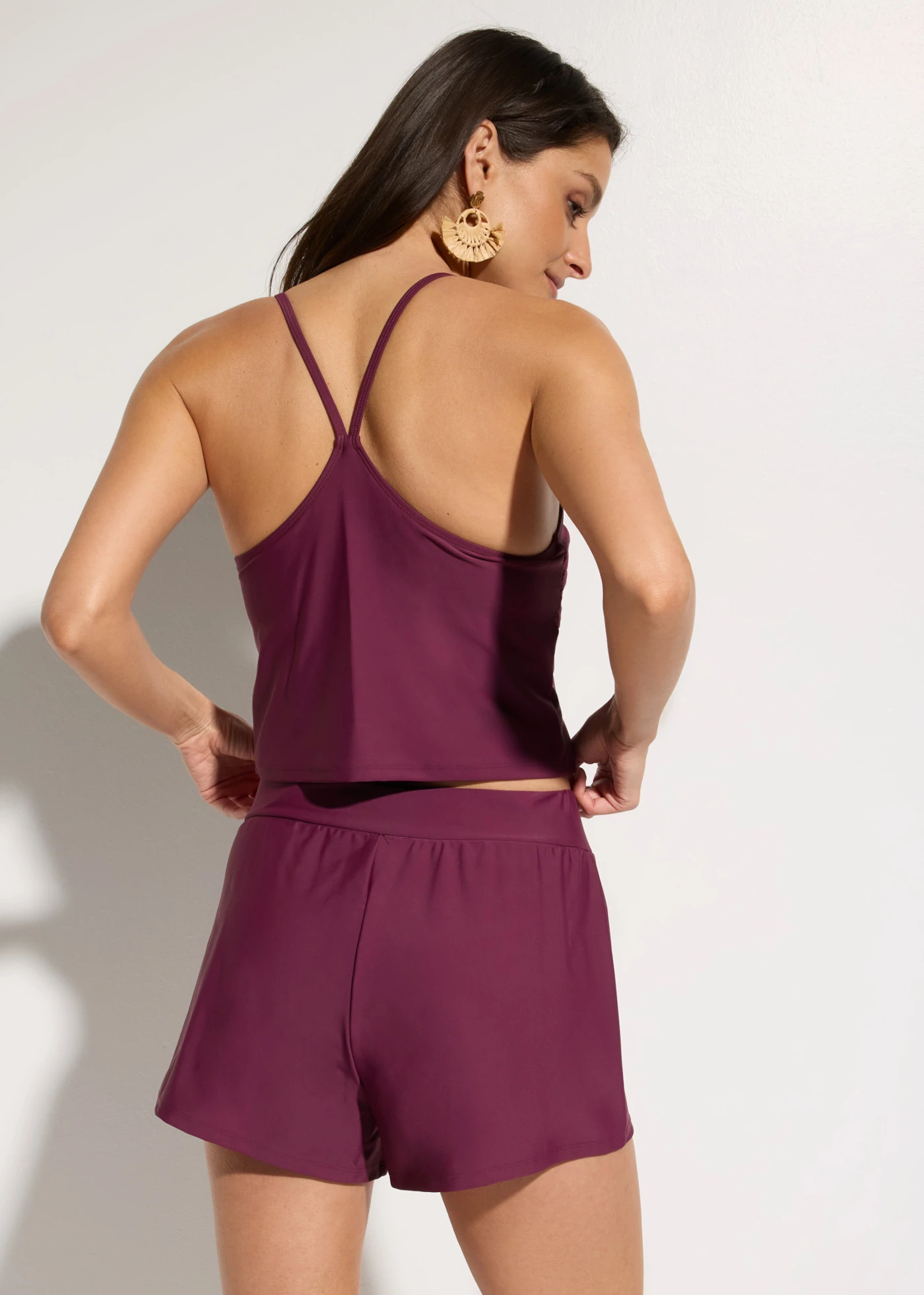 Tankini met zwemshort, sneldrogend (2-dlg. set) • bessen • bonprix online shop