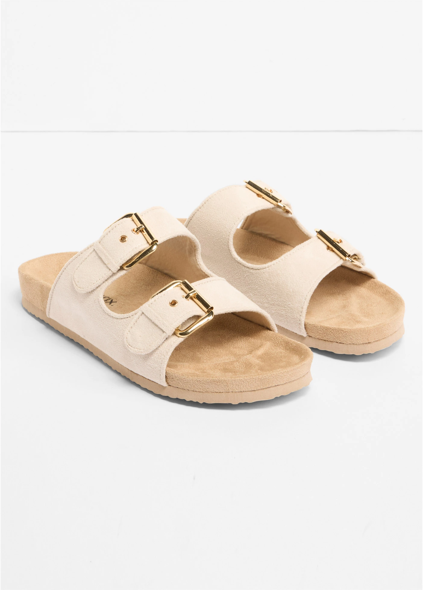 Slippers met gesp • lichtsand • bonprix online shop