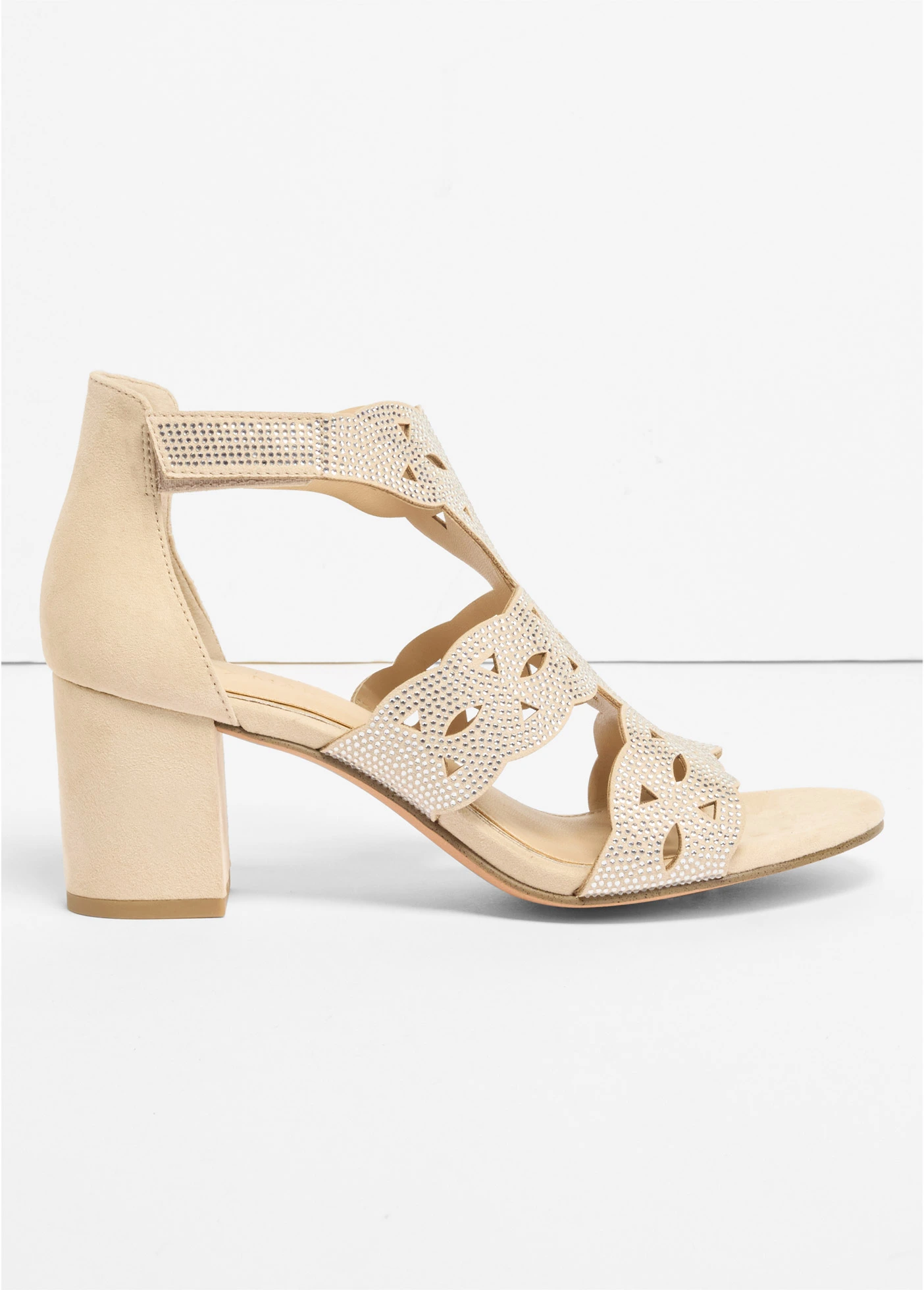 Sandales à talon carré Marco Tozzi • beige • Boutique bonprix
