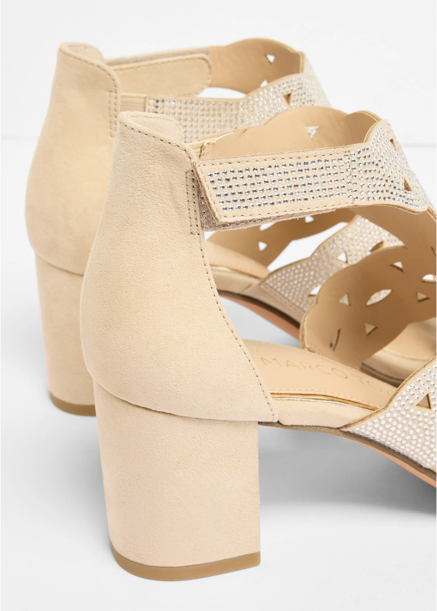 Sandales à talon carré Marco Tozzi • beige • Boutique bonprix
