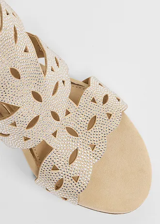 Sandaletten met blokhak van Marco Tozzi • beige • bonprix online shop