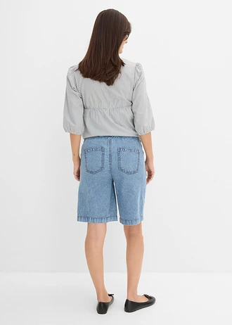 Materské džínsy Boyfriend Fit, po členky, farba: svetlomodrá denim