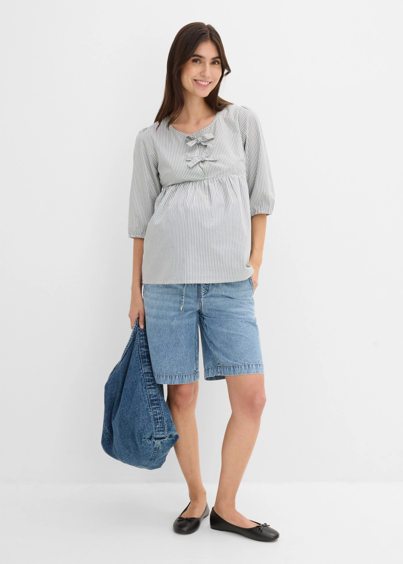 Materské džínsy Boyfriend Fit, po členky • svetlomodrá denim • obchod bonprix