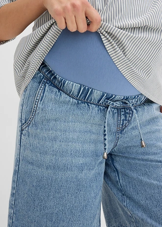 Materské džínsy Boyfriend Fit, po členky • svetlomodrá denim • obchod bonprix