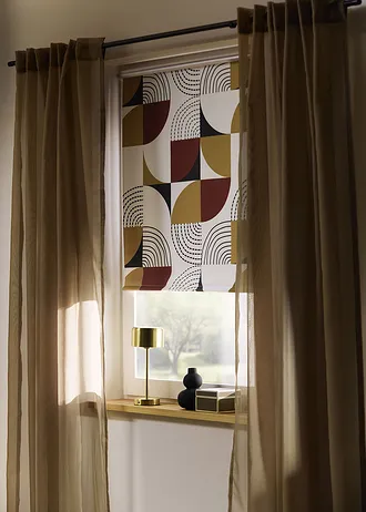 Gordijn van lichte voile met onzichtbare lussen (1 stuk) • taupe • bonprix online shop