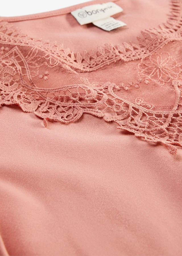 Shirt van elastisch katoen • poederbruin • product-page.page-title-suffix