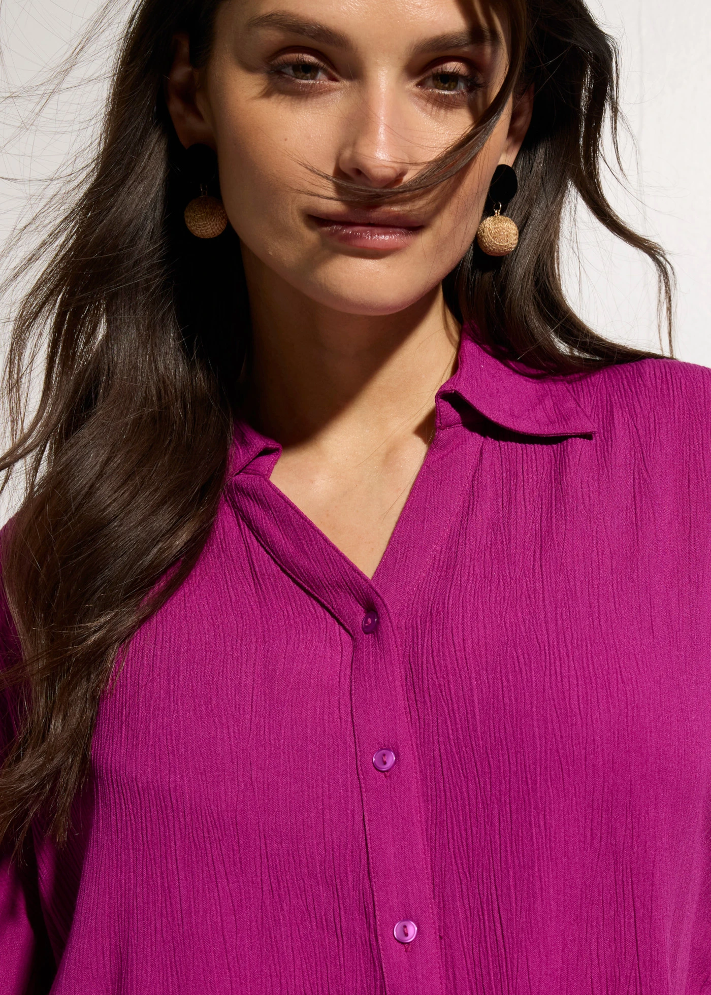 Korte strandblouse van soepele viscose • lila • bonprix online shop