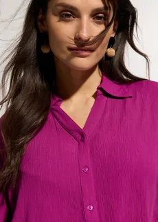 Korte strandblouse van soepele viscose • lila • bonprix online shop