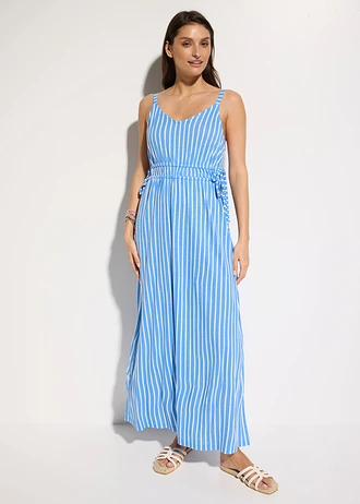 Strandjurk van soepele viscose, Kleur: blauw-wit gestreept