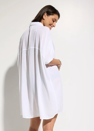 Plážová halenka z materiálu se zmačkanou úpravou • bílá • bonprix obchod