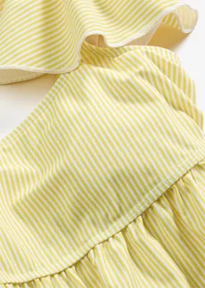 Tankini à volants (ens. 2 pces) • jaune-blanc rayé • Boutique bonprix