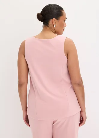 Blazer sans manches avec boutons décoratifs, Couleur: rose cendré