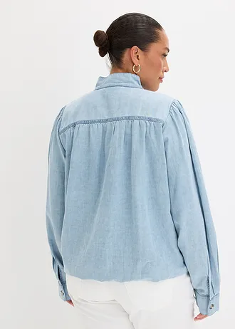 Korte jas, Kleur: blauw-lichtblauw