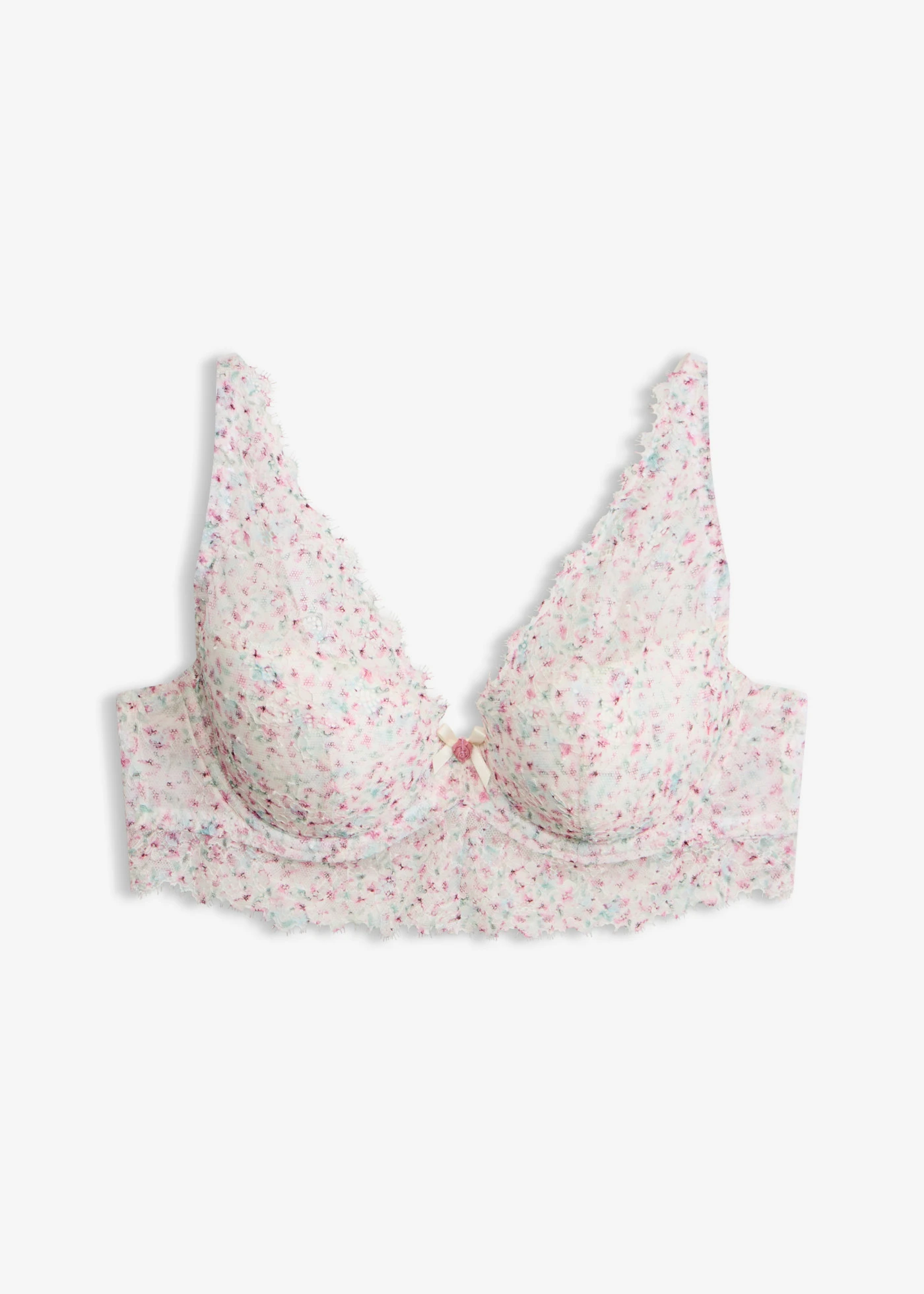 Voorgevormde bh met gebloemd kant • wolwit gebloemd • bonprix online shop