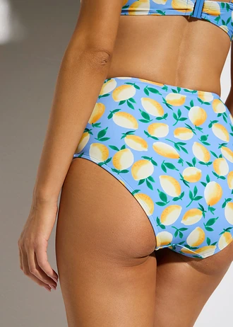 Slip cu talie înaltă • bleu cu imprimeu • magazin bonprix