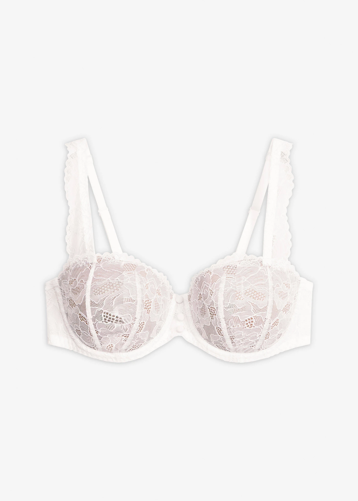 Soutien-gorge balconnet en dentelle élégante • blanc • Boutique bonprix